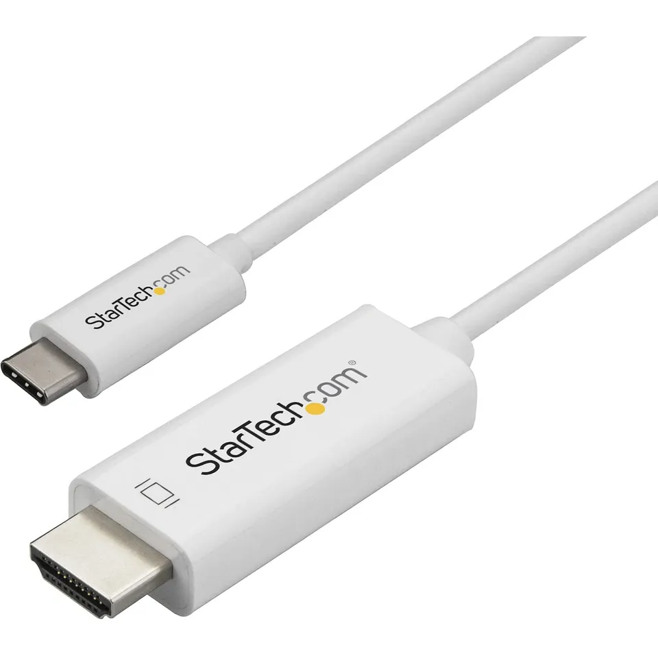 startech-com-c-ble-vid-o-usb-c-vers-hdmi-2-0-1m-4k-60hz-blanc image 1