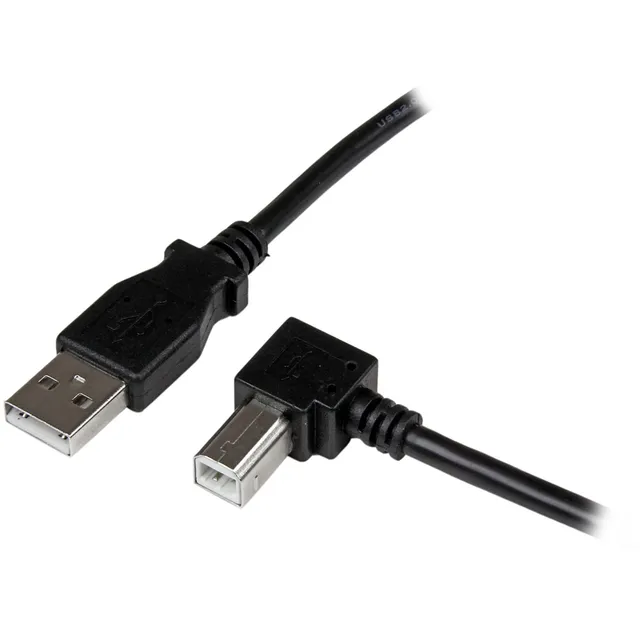 startech-com-c-ble-usb-2-0-usb-a-vers-usb-b-coud-droite-m-m-1-m-noir-usba-b1mr image 1