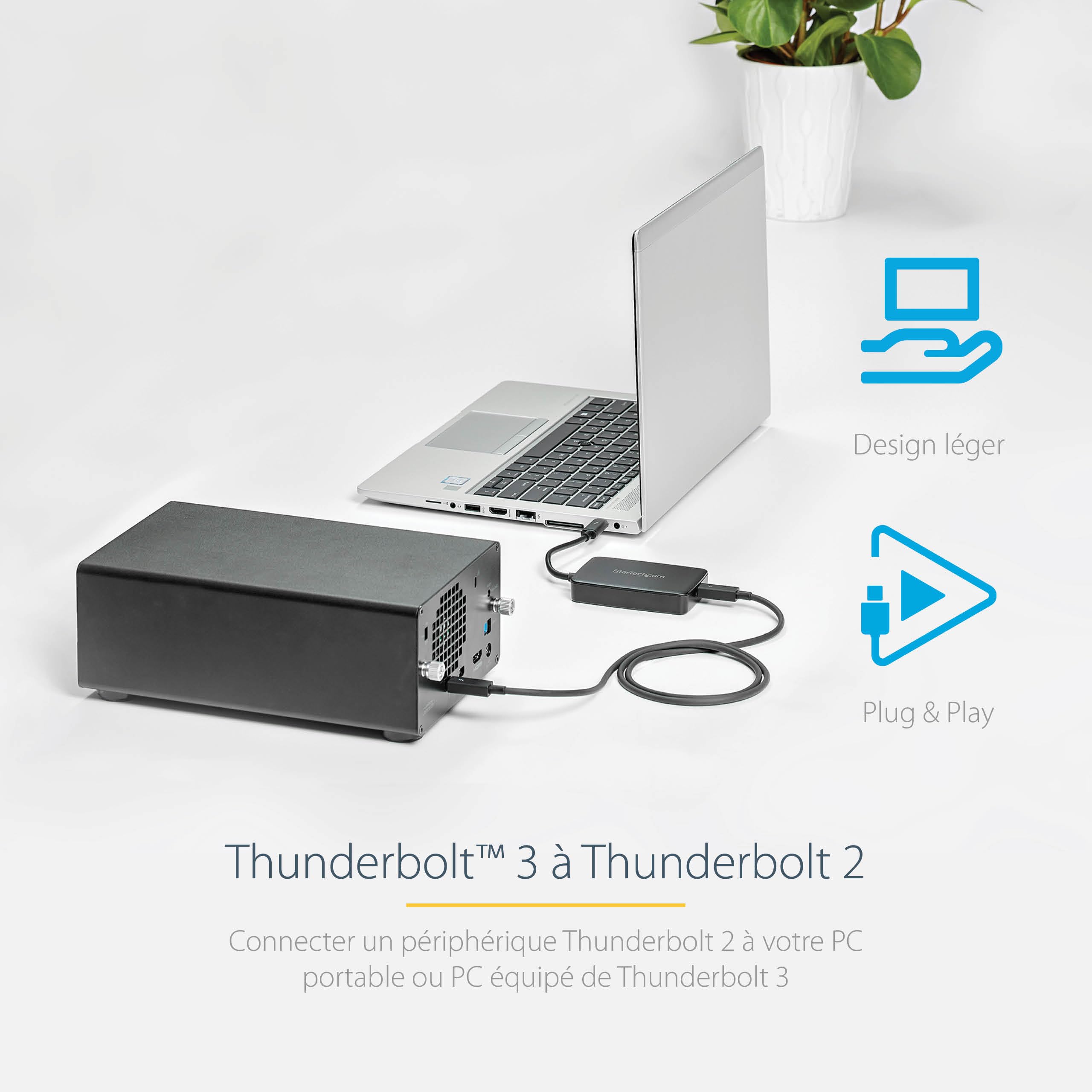 startech-com-tbt3tbtadap-adaptateur-thunderbolt-3-vers-thunderbolt-2-tb1 image 2